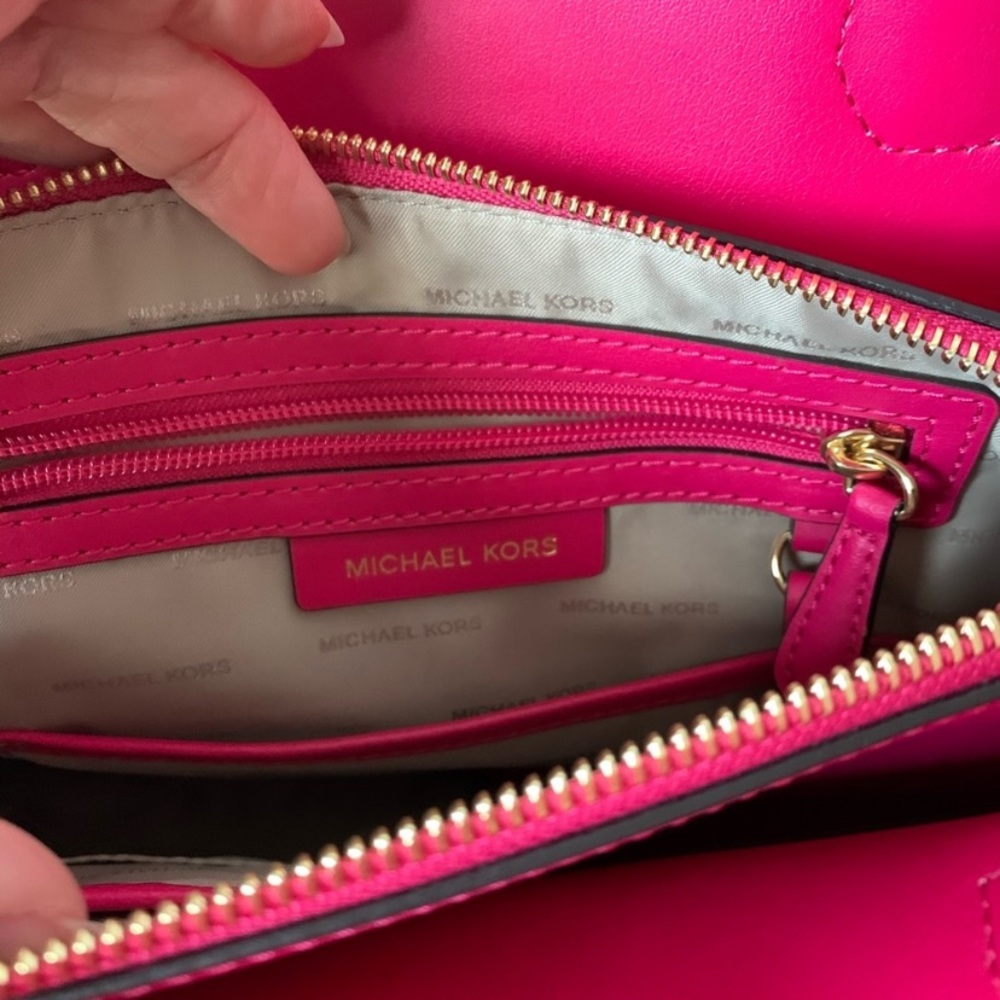 Michael Kors Mercer Satchel bag pink purse tote - Picture 6 of 8